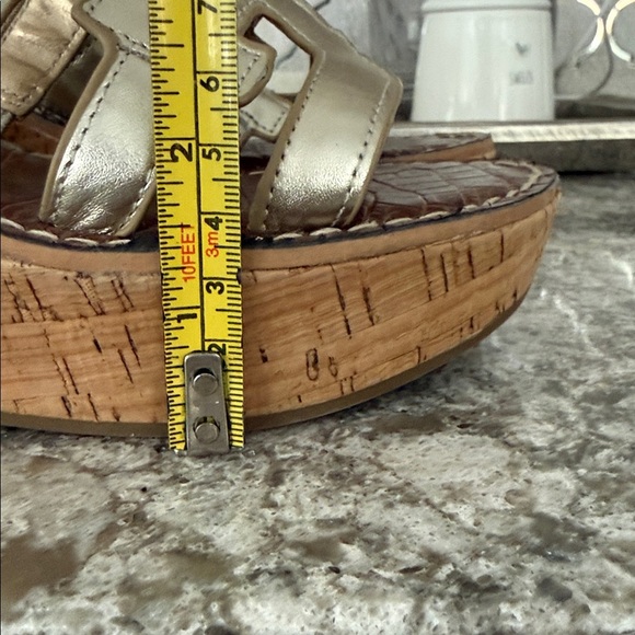 Sam Edelman Bay slide sandals in metallic gold leather - Picture 7 of 7